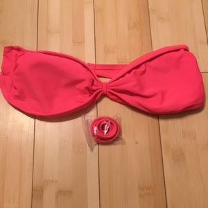 Knot bandeau swim top